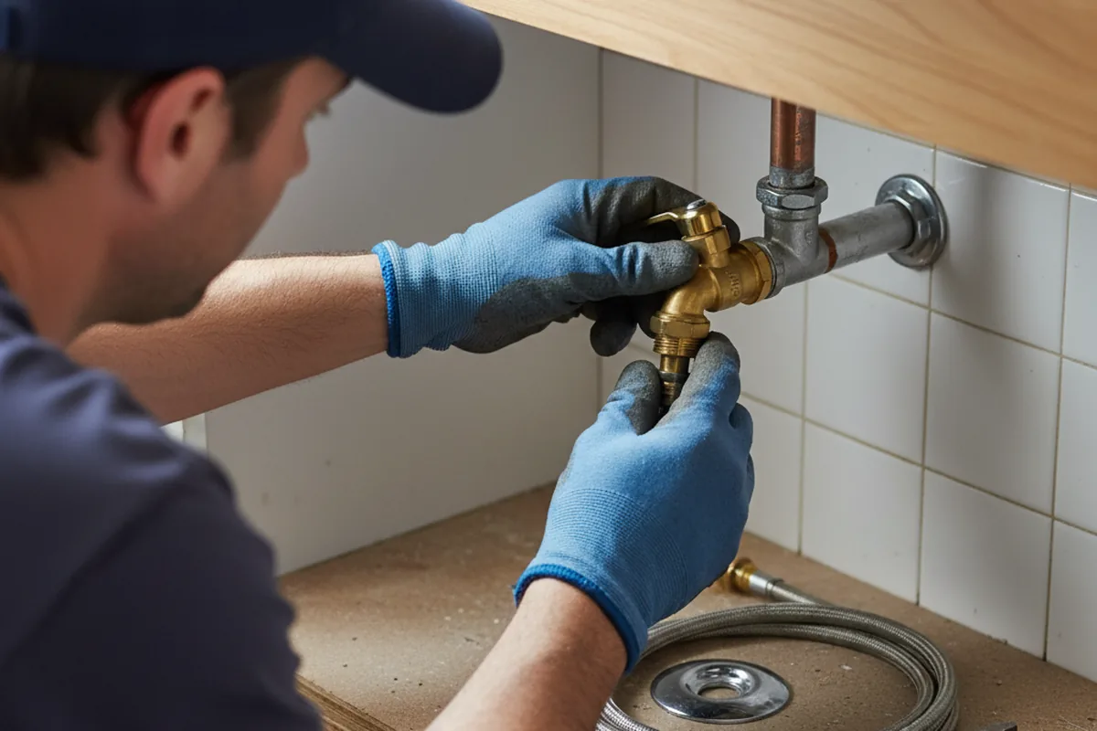 Shutoff valve and fitting work during Well Pump Repair in Lisle